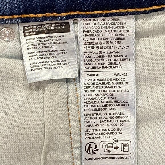 Levis 505 Jeans Mens 36 x 32 Straight Leg Regular Fit Medium Wash Denim - Picture 10 of 13